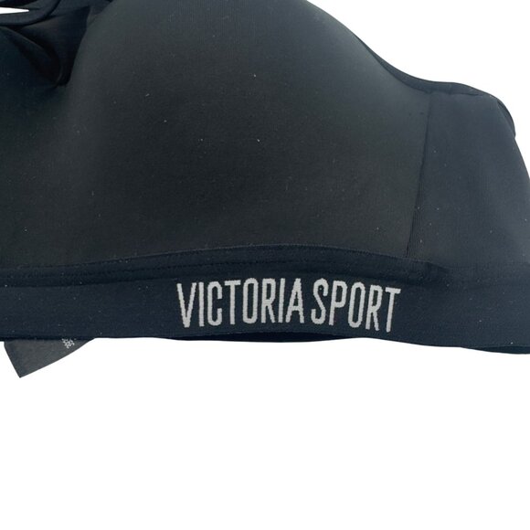 Victoria Sport Black Adjustable Back Lightweight Padded Strappy Sports Bra 34B - Picture 2 of 7